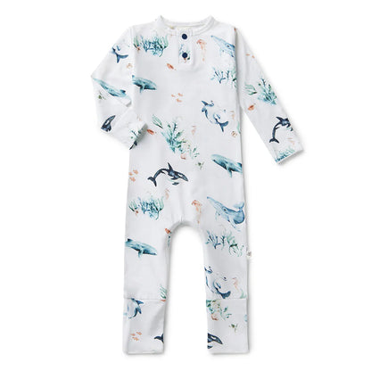 Ocean White Organic Growsuit