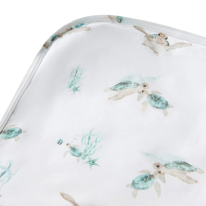 Turtle Organic Jersey Wrap &amp; Beanie Set