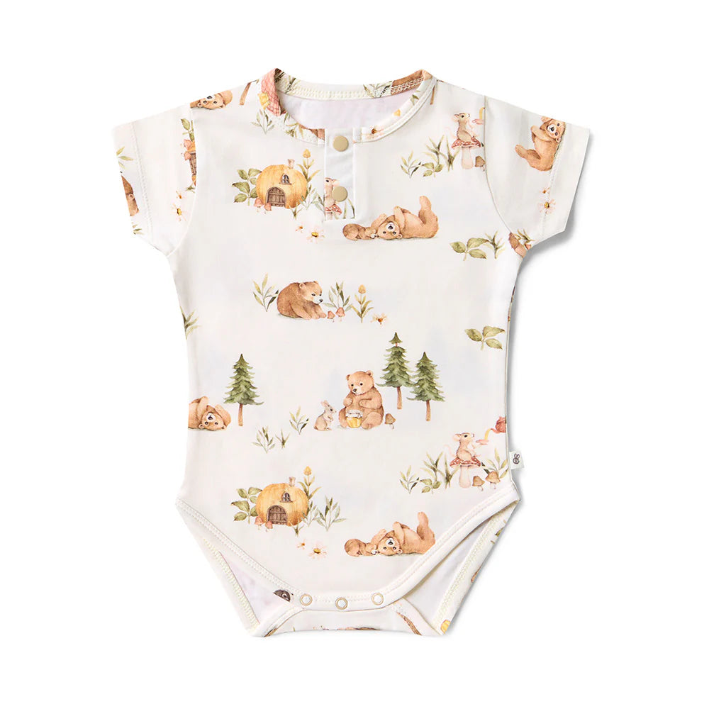 Bears Short Sleeve Organic Bodysuit