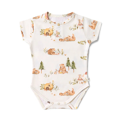 Bears Short Sleeve Organic Bodysuit