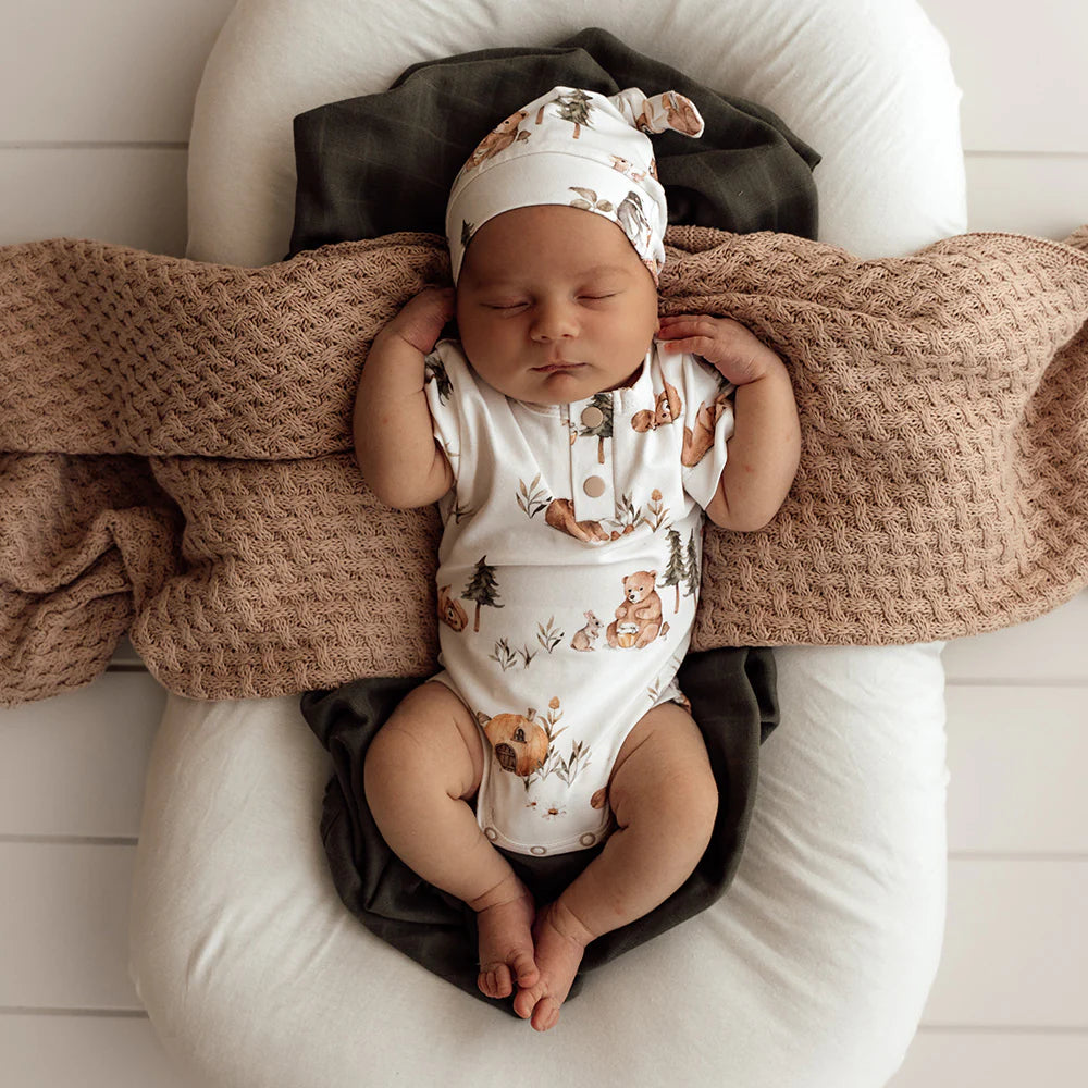 Bears Short Sleeve Organic Bodysuit