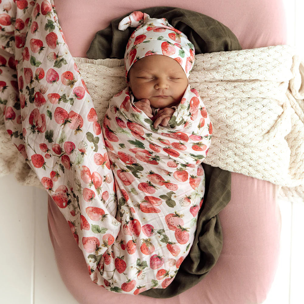 Strawberry Organic Muslin Wrap