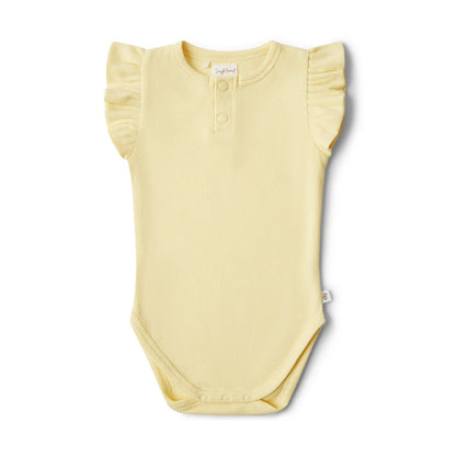 Sunlight Short Sleeve Organic Bodysuit with Frill