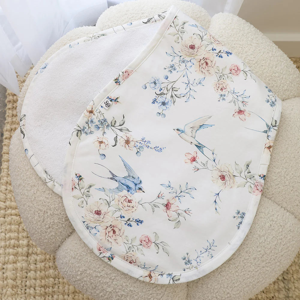 Sweet Swallows Organic Cotton Burp Cloth