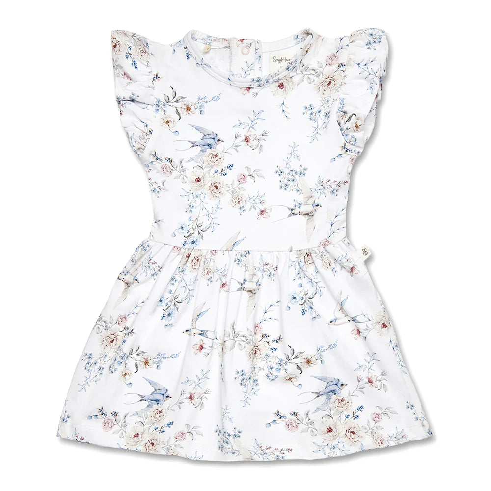 Sweet Swallows Short Sleeve Organic Dress