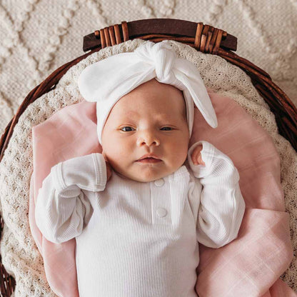 Milk Ribbed Organic Topknot