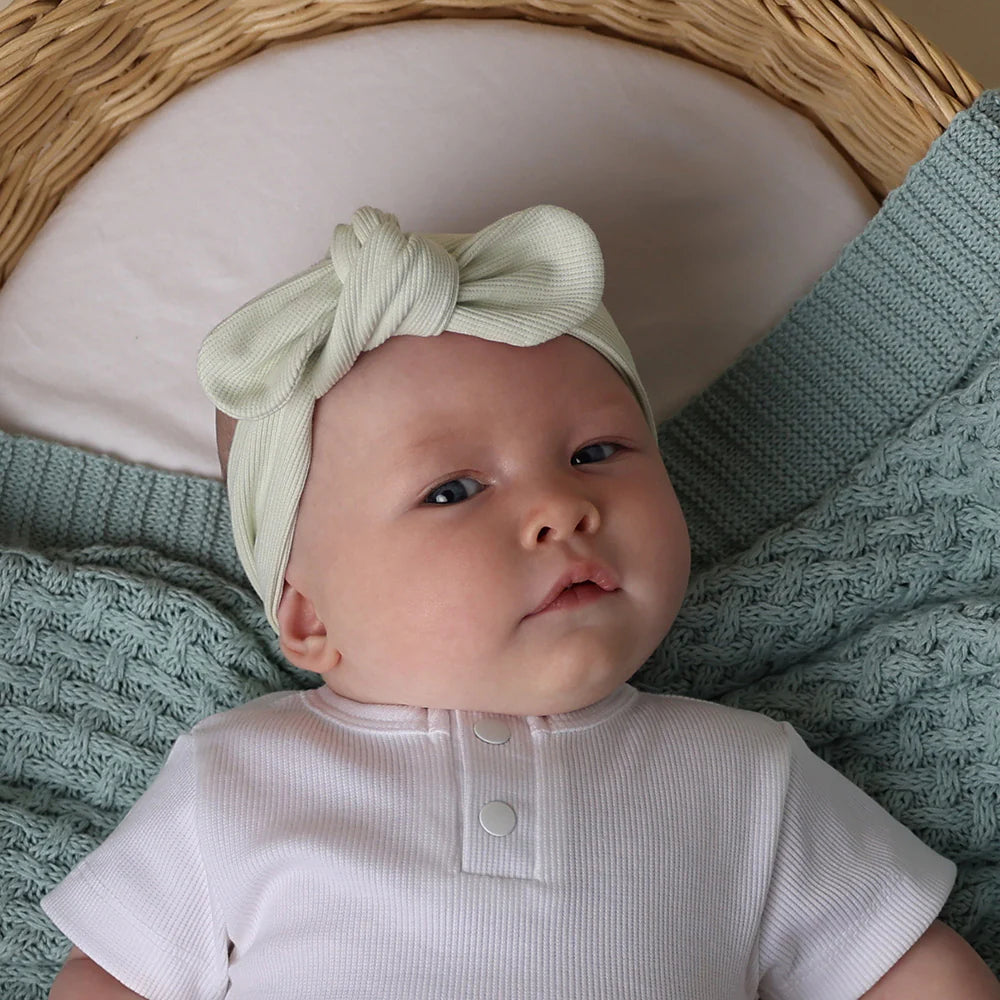 Honeydew Ribbed Organic Topknot