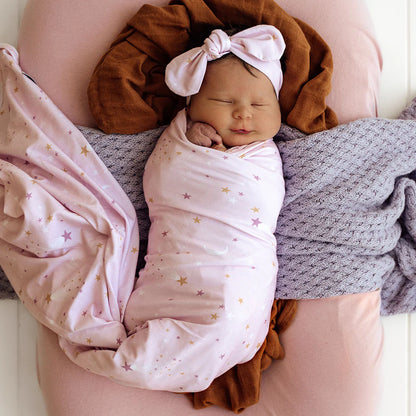 Twinkle Organic Jersey Wrap &amp; Topknot Set