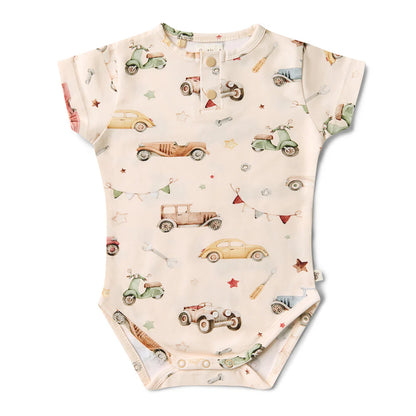 Vintage Cars Short Sleeve Organic Bodysuit